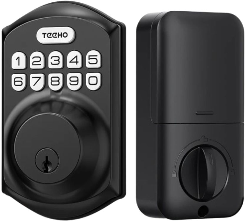 TEEHO TE001 Keyless Entry Door Lock Keypad Deadbolt - Matte Black by TEEHO - Refurbished - Very Good condition - US$34.49