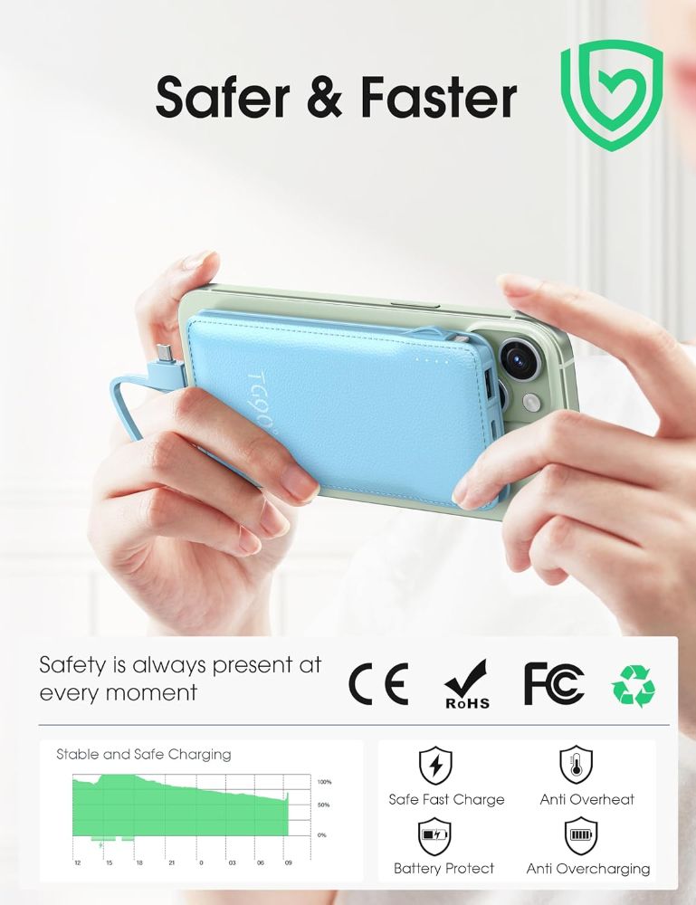 TG90 degrees Z53 10000mAh 4-Port Power Bank - Blue by TG90 degrees - Refurbished - Like New condition - Image 3
