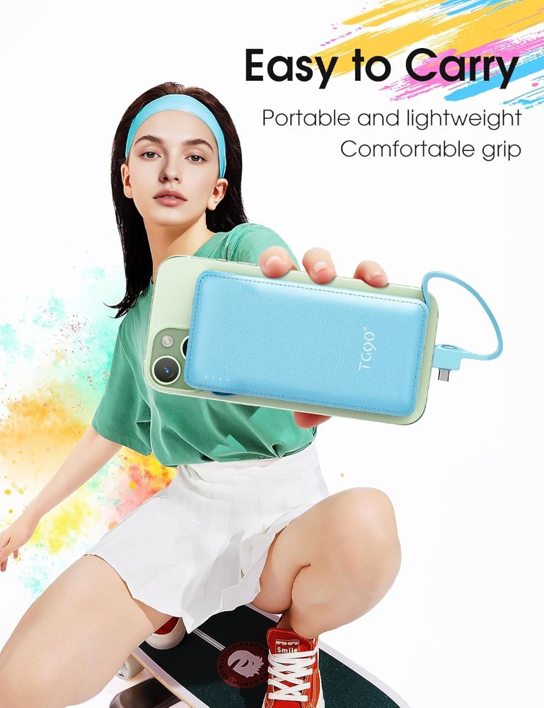 TG90 degrees Z53 10000mAh 4-Port Power Bank - Blue by TG90 degrees - Refurbished - Like New condition - Image 4