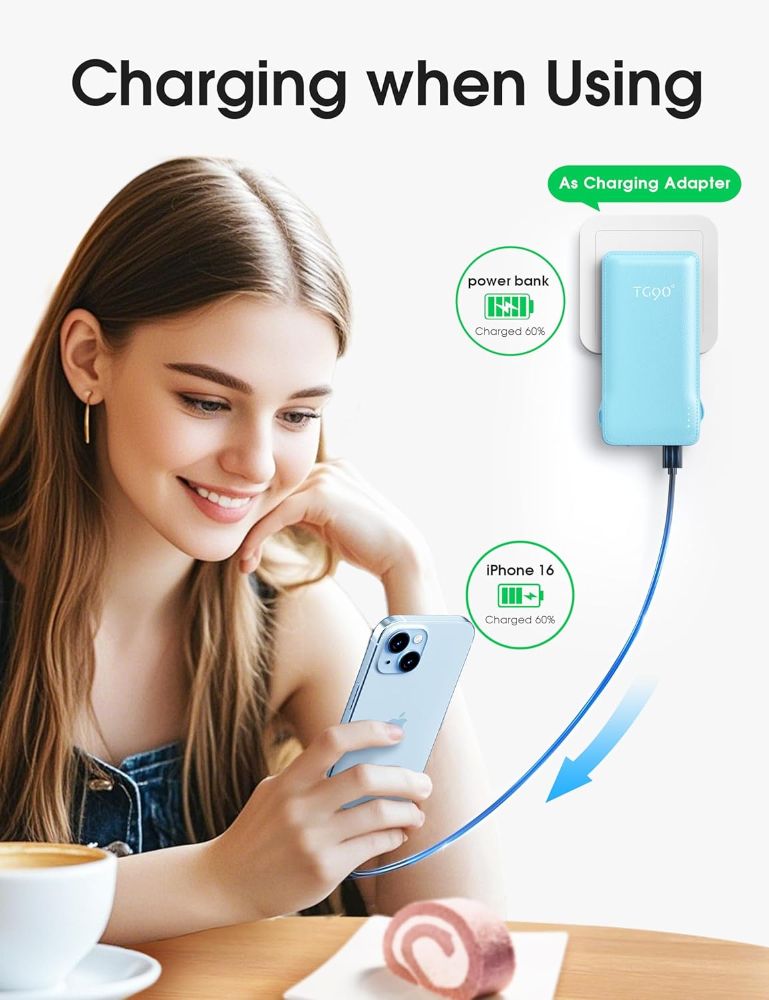 TG90 degrees Z53 10000mAh 4-Port Power Bank - Blue by TG90 degrees - Refurbished - Like New condition - Image 7