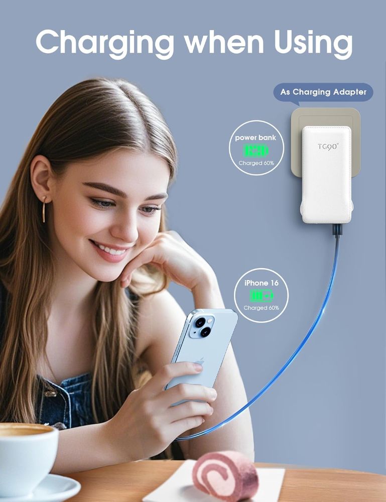 TG90 degrees Z53 10000mAh 4-Port Power Bank - White by TG90 degrees - Refurbished - Like New condition - Image 8