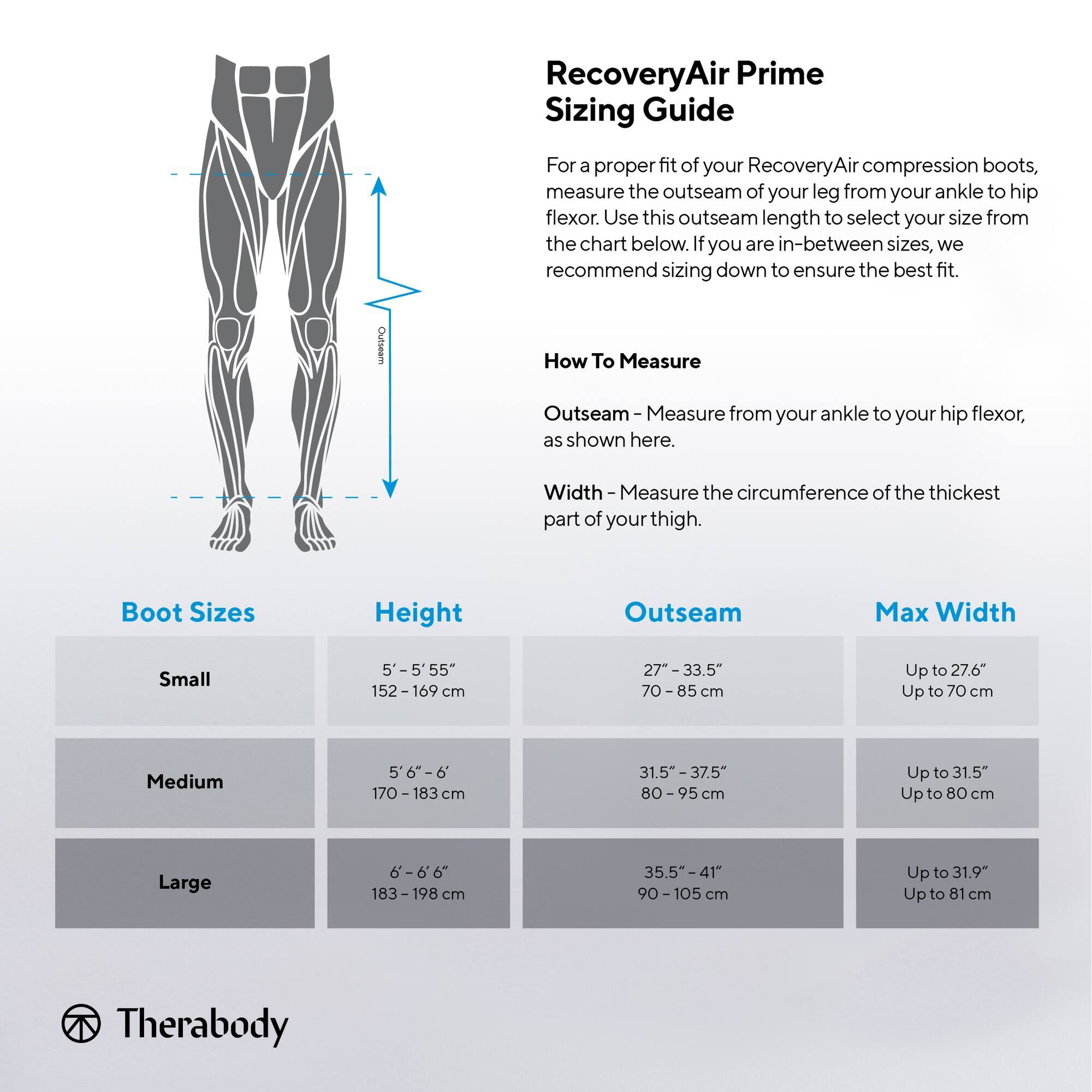 Therabody RecoveryAir Prime Compression Boots (Medium) - Black by Therabody - Image 11