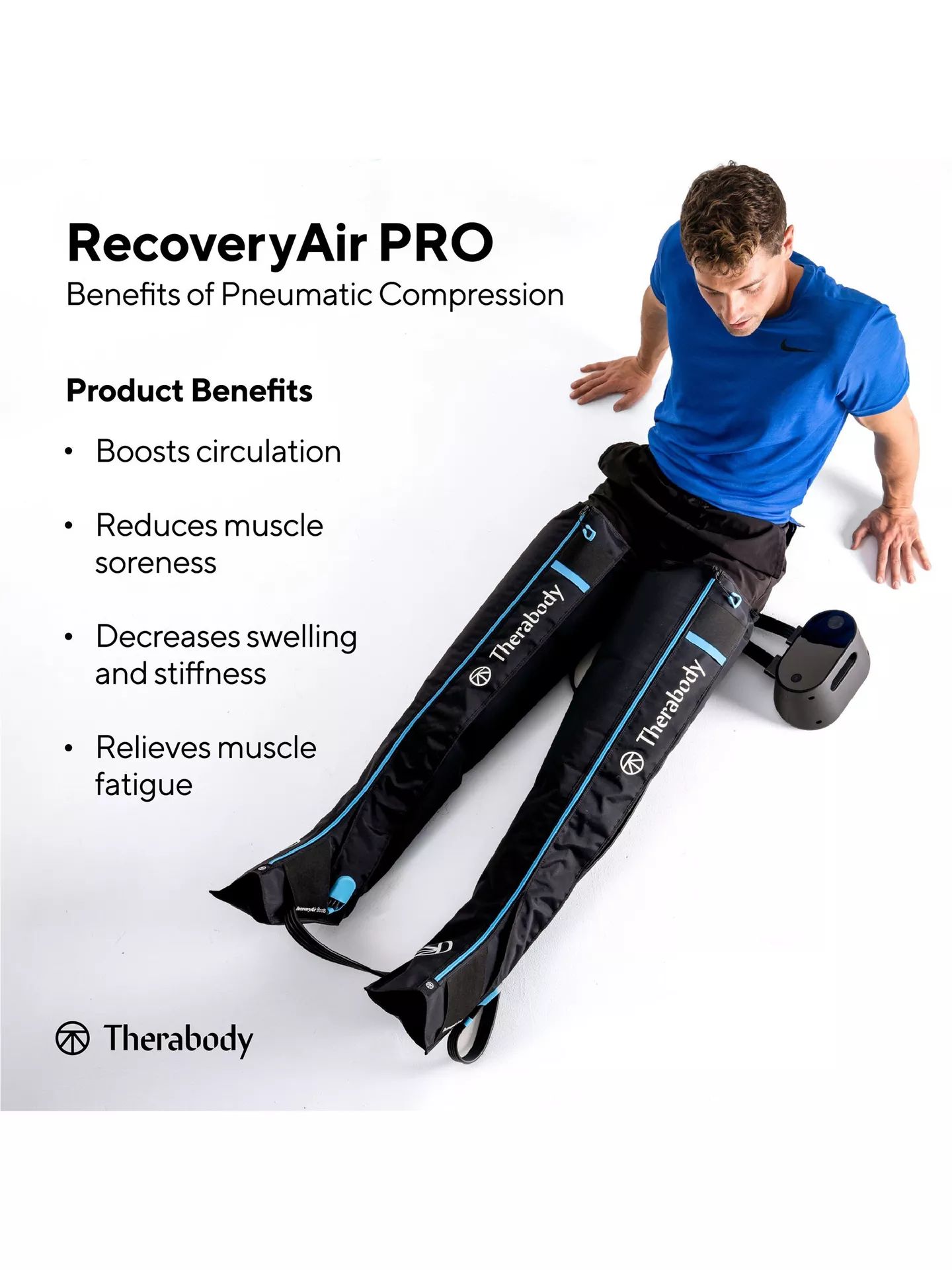 Therabody RecoveryAir Pro Compression Boots (Medium) - Black by Therabody - Image 5