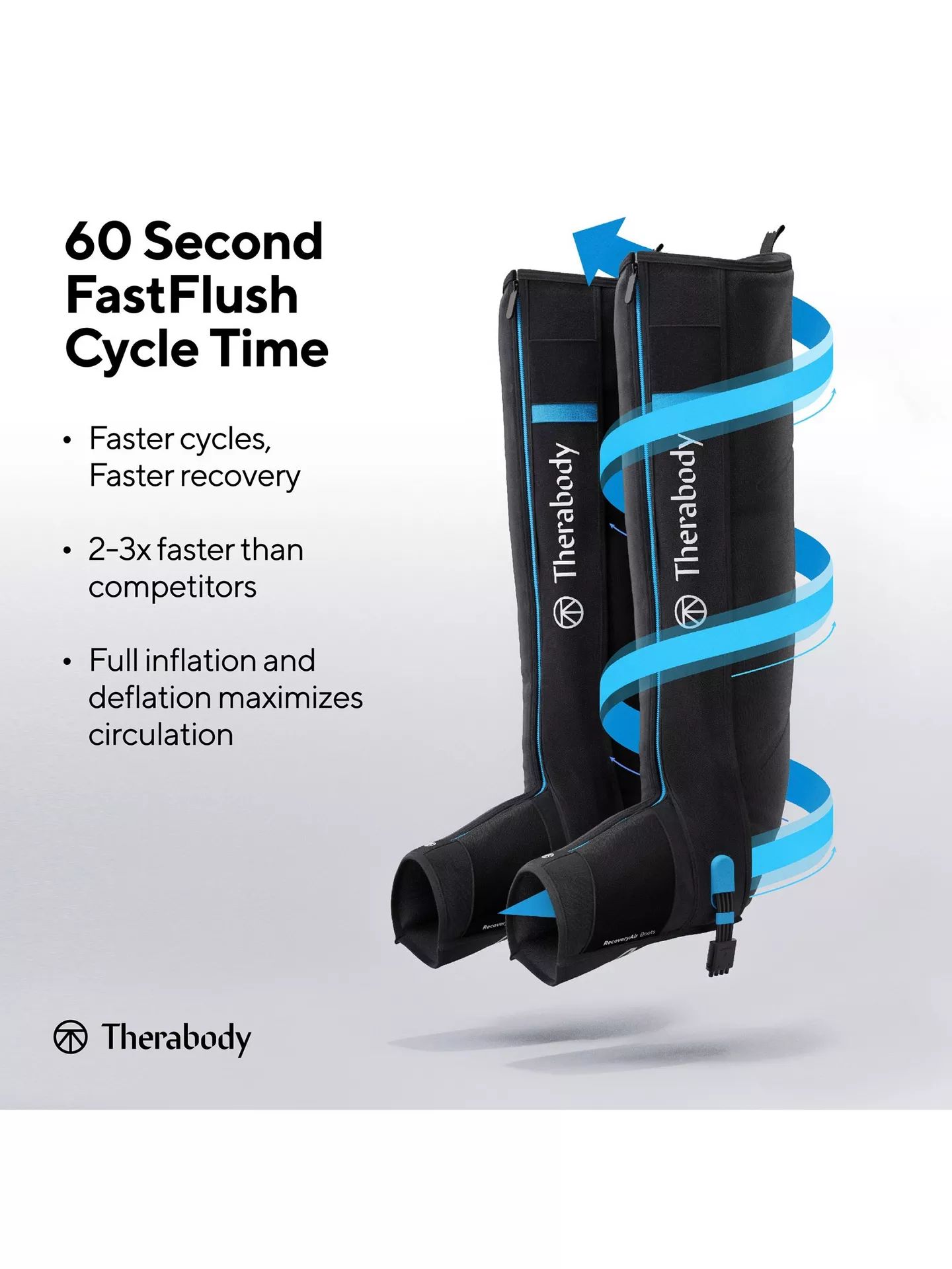 Therabody RecoveryAir Pro Compression Boots (Medium) - Black by Therabody - Image 8