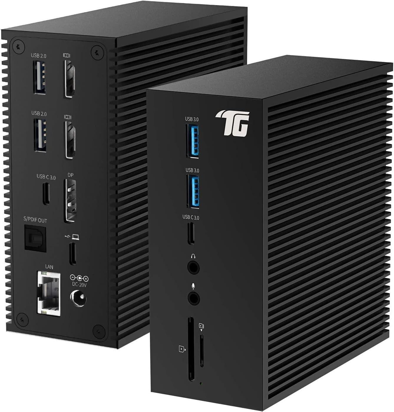 Tiergrade TG-DC006 USB C Docking Station with Dual 4K HDMI - Space Grey by Tiergrade - Refurbished - Very Good condition - US$38.33