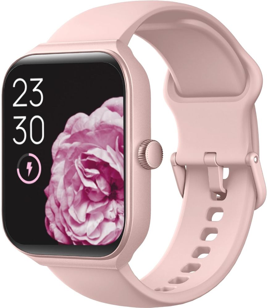 TOOBUR IDW16 Smartwatch - 49mm - Pink Plastic Case with Pink Silicone Silicone Band by TOOBUR - Refurbished - Very Good condition - US$20.98