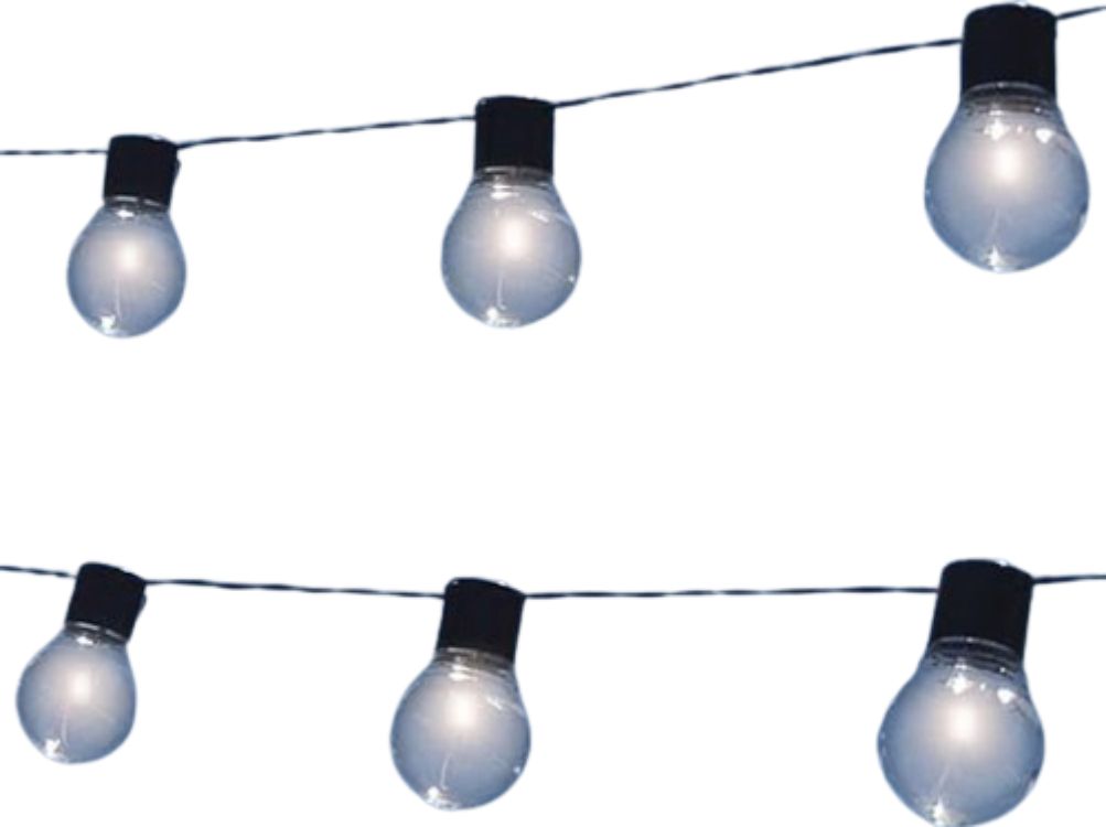 Touch Of ECO 12.5ft Solar Patio Bulb String Lights Nitebulbs - Warm White by Touch Of ECO - Refurbished - Very Good condition - US$27.15
