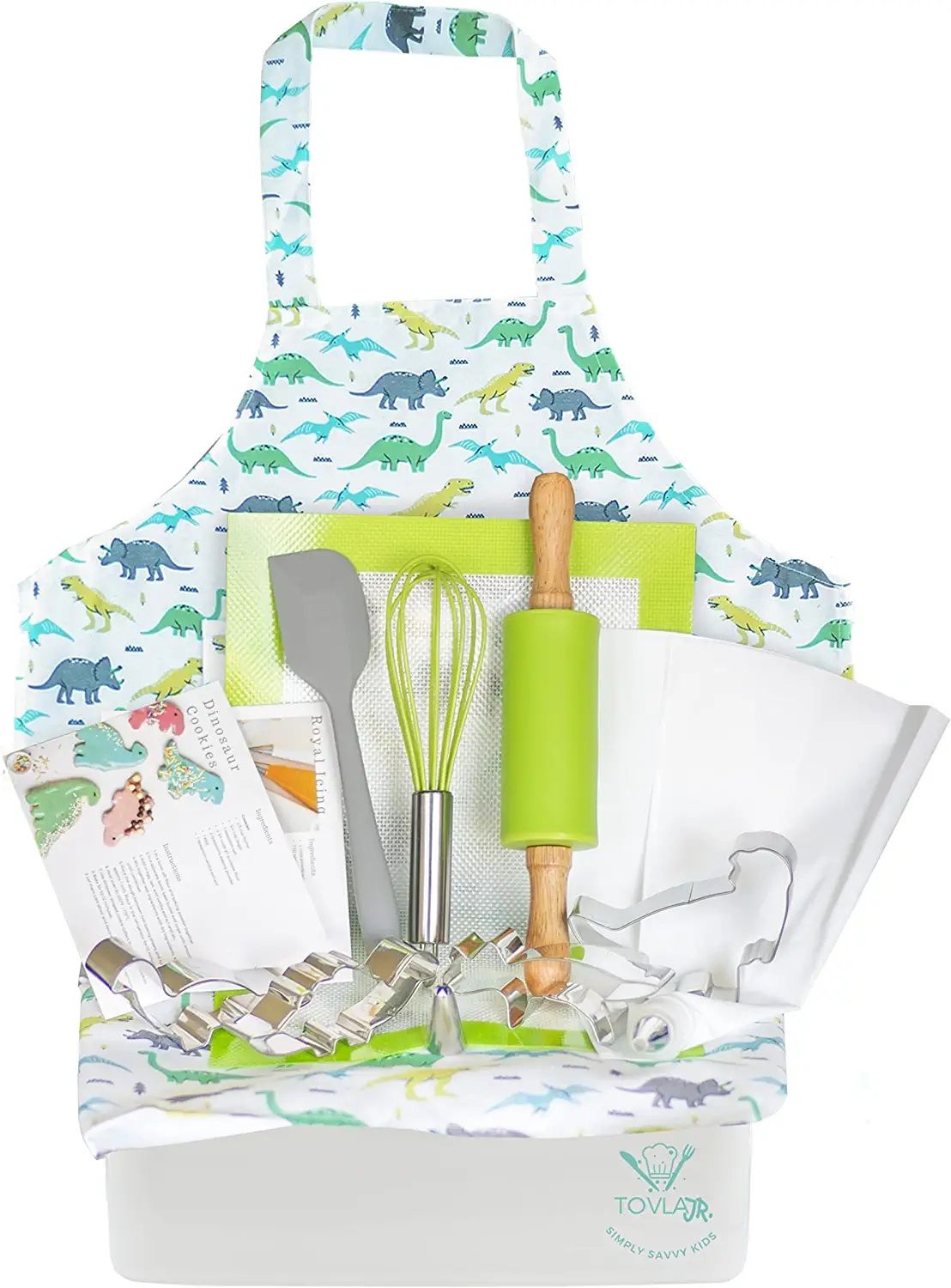 Tovla Jr. Kids Dinosaur Baking Gift Set with Storage Case - Multicolor by Tovla Jr. - Refurbished - Brand New condition - US$58.83