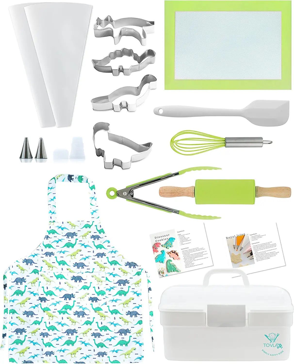 Tovla Jr. Kids Dinosaur Baking Gift Set with Storage Case - Multicolor by Tovla Jr. - Image 2