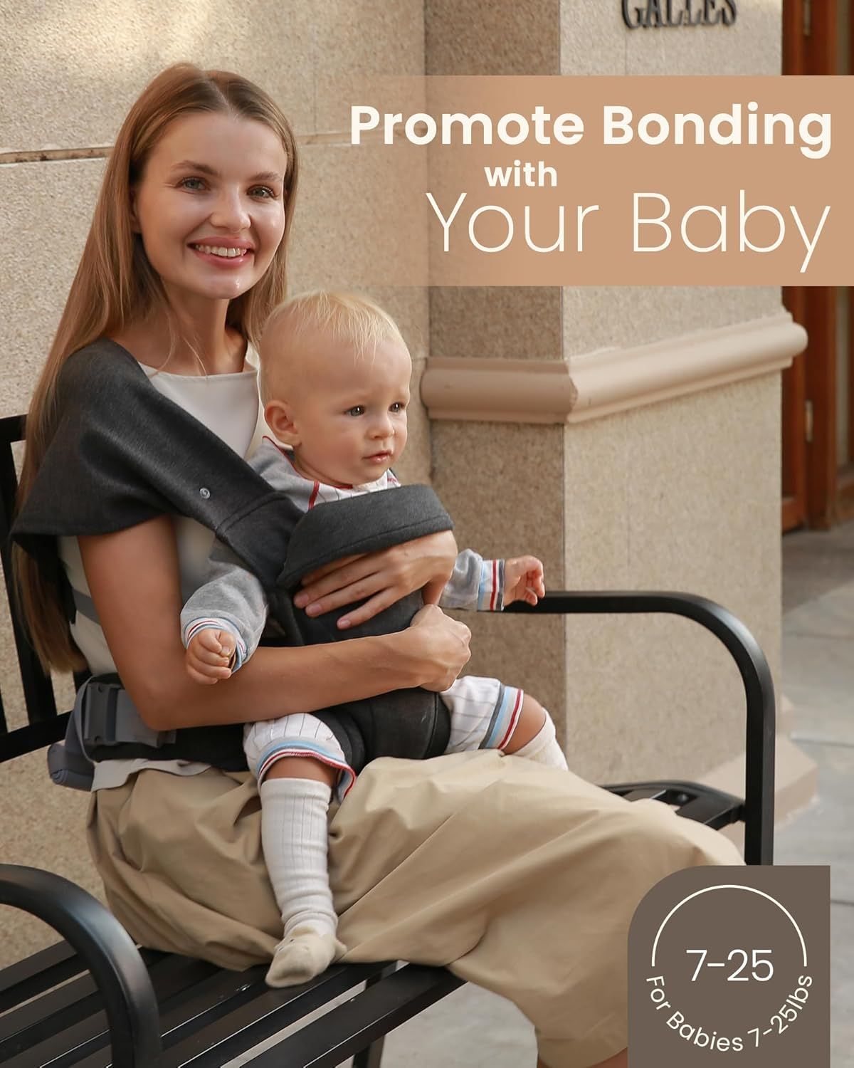 Tsrete Baby YE-012 Ergonomic Infant Carrier Lumbar - Grey by Tsrete Baby - Image 3