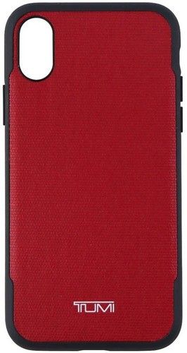 Tumi Canvas Co-Mold Series Hybrid Case for Apple iPhone XS | X - Red Canvas/Black by Tumi - Refurbished - Brand New condition - Image 2