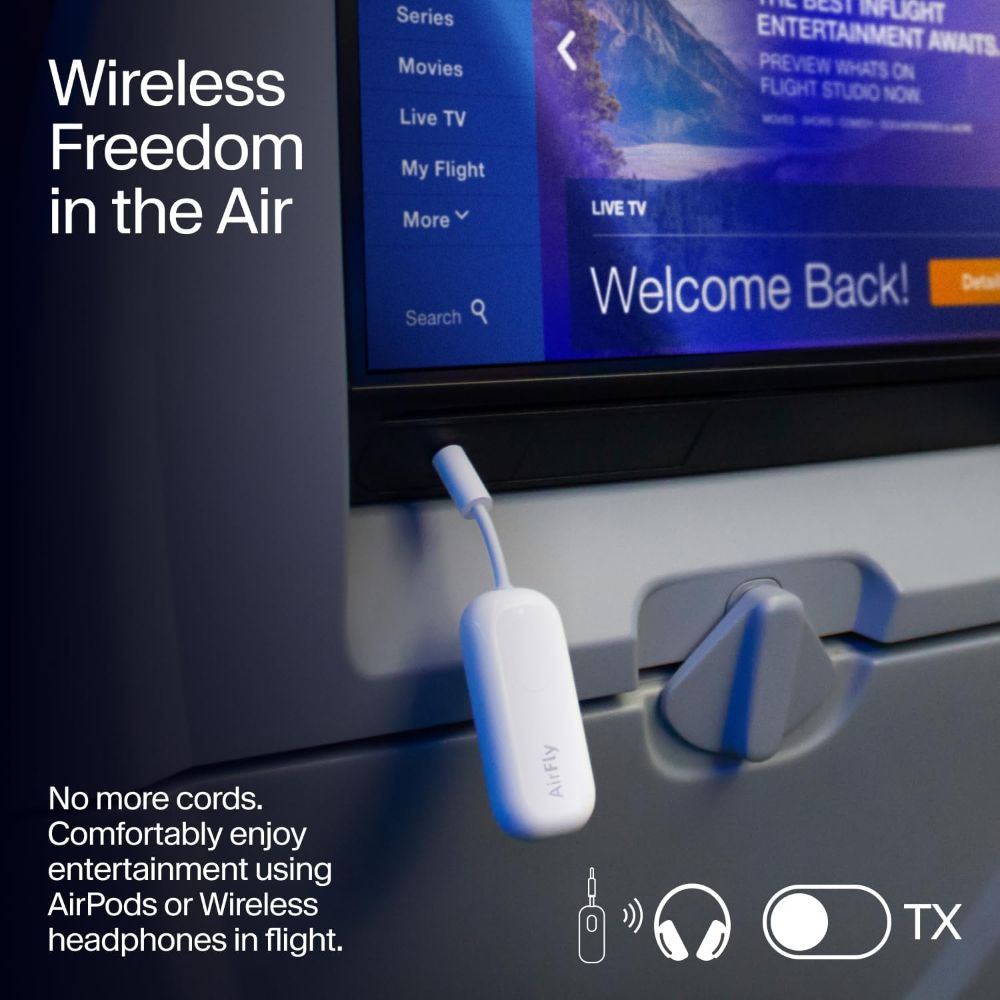 Twelve South AirFly Pro Portable Bluetooth Audio Receiver - White by Twelve South - Image 4
