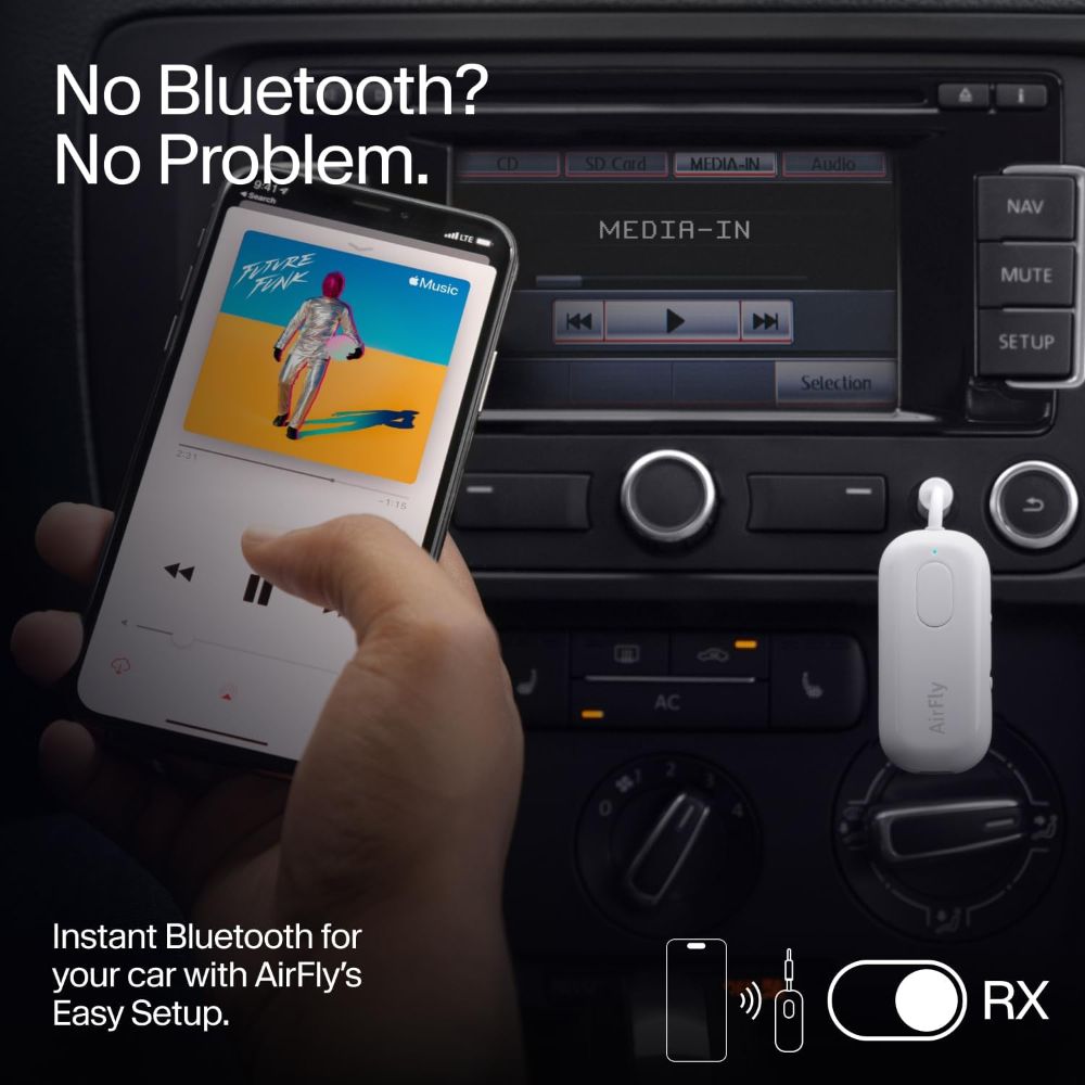 Twelve South AirFly Pro Portable Bluetooth Audio Receiver - White by Twelve South - Image 5