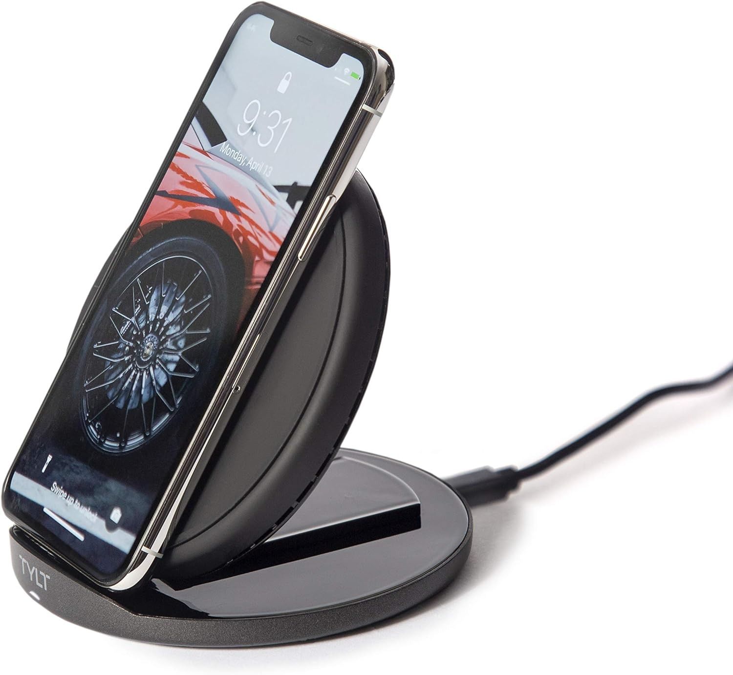 Tylt-Crest 15W Wireless Charging Convertible Stand - Black by TYLT - Image 4