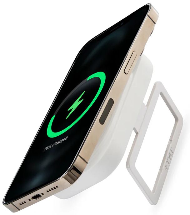 Tylt Magnetic Wireless Power Bank Stand 2.5K - White by Tylt - Image 2