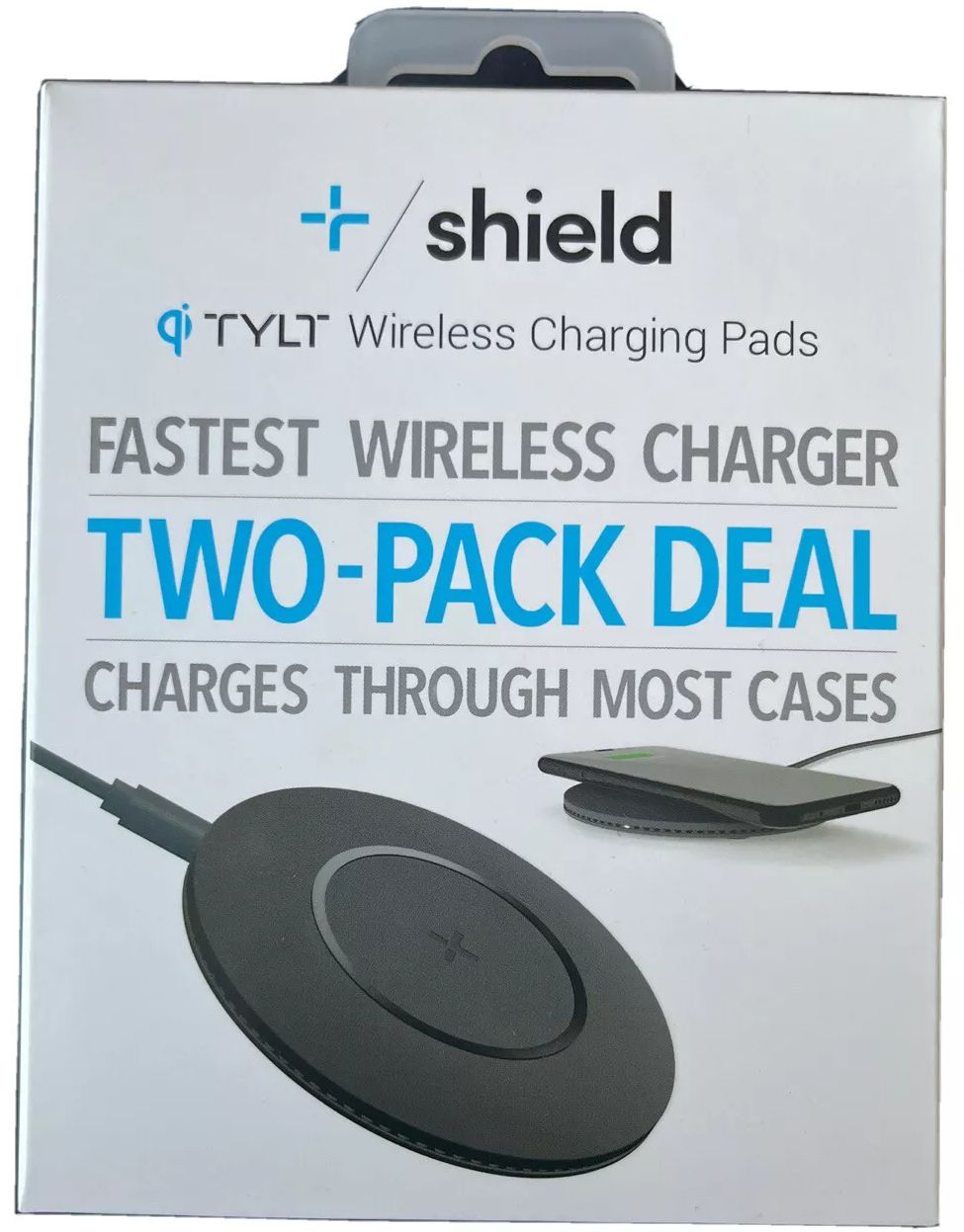 TYLT Shield 10W Slim Fastest Wireless Charging Pads (2 Pack) - Black by TYLT - Refurbished - Very Good condition - US$19.99