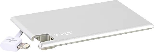 Tylt Slim Boost Portable Power Bank - Silver by Tylt - Image 2