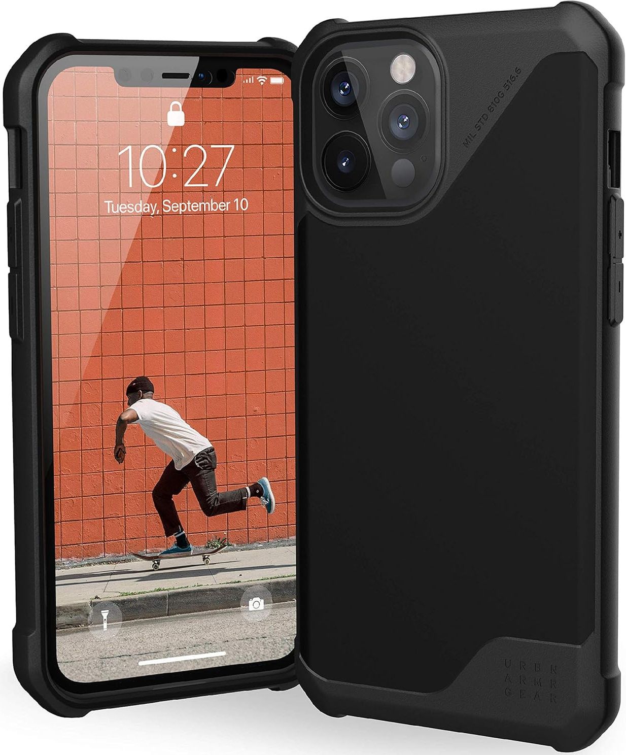 UAG Metropolis LT Series Phone Case for iPhone 12 Pro Max - SATN ARMR Black by UAG - Refurbished - Brand New condition - US$26.93