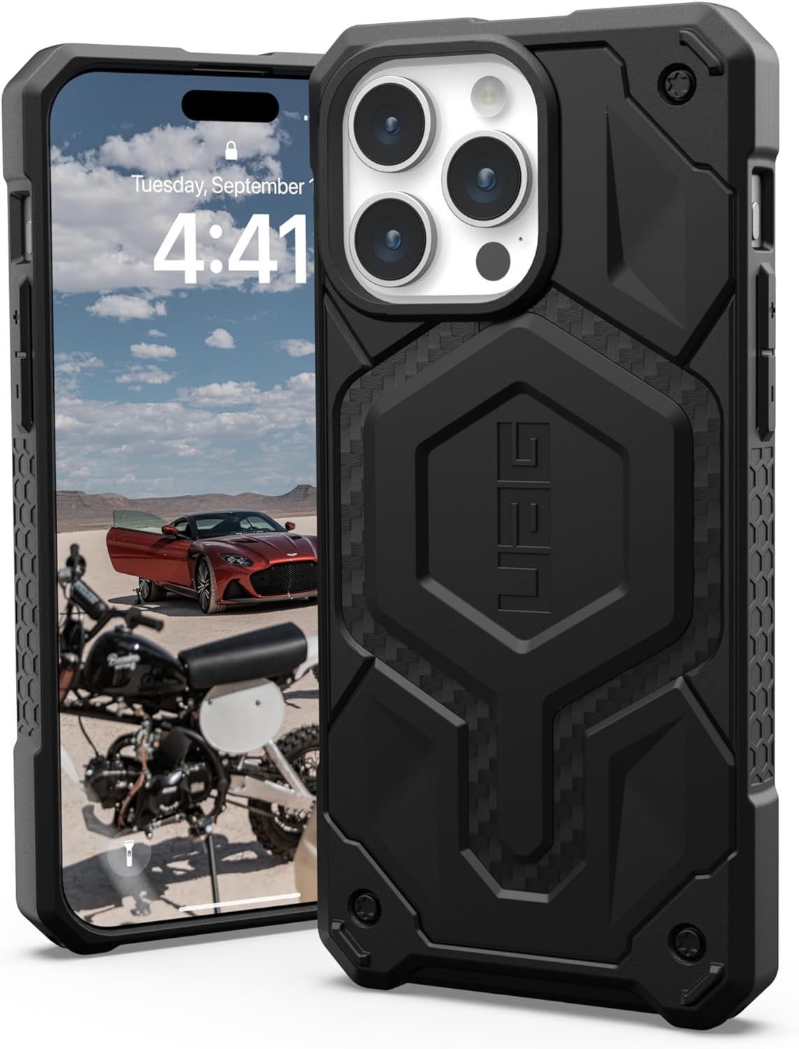UAG Monarch Pro MagSafe Phone Case for iPhone 15 Pro - Carbon Fiber by UAG - Refurbished - Brand New condition - US$26.93