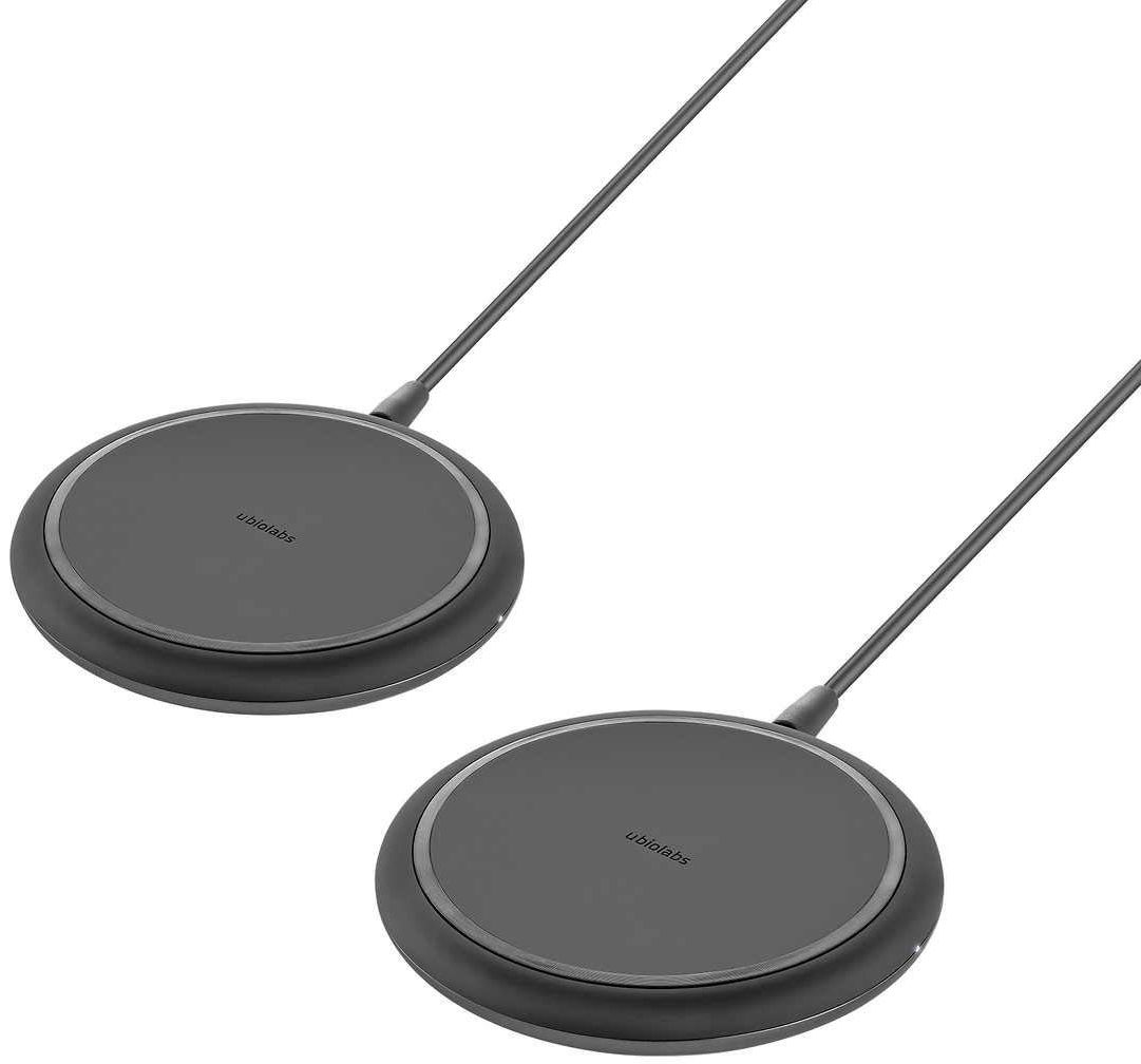 UbioLabs 10W Wireless Charging Pads Universal Qi Charging and USB-A Output (2-Pack) - Black by UbioLabs - Refurbished - Good condition - US$25.98