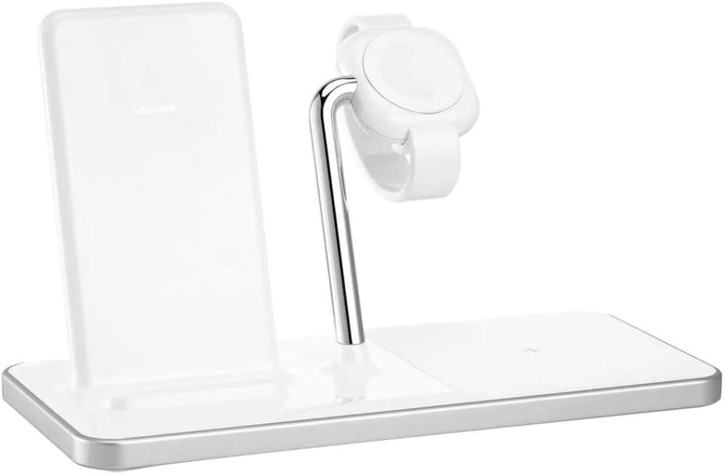 Ubio Labs 3-in-1 Wireless Charging Stand Qi Compatible - White by Ubio Labs - Refurbished - Good condition - US$45.99