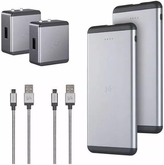 ubiolabs 6000mAh Mobile Charging Portable Power Bank Bundle 2-Pack - Silver by ubiolabs - Refurbished - Very Good condition - US$37.98