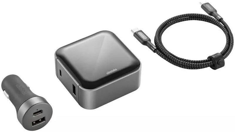 Ubio Labs Charge Wall Charger and Car Charger Bundle with USB-C to USB-C Cable - Grey by Ubio Lab - Refurbished - Brand New condition - US$18.48