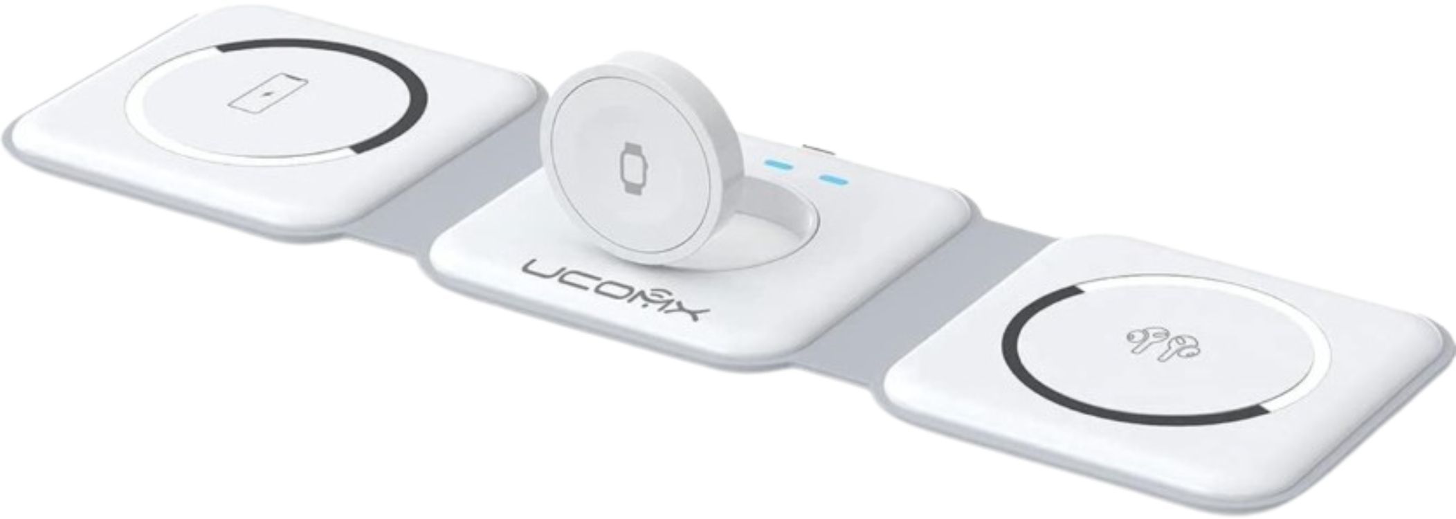 UCOMX Nano 3 in 1 Wireless Charger with Adapter - White by UCOMX - Refurbished - Very Good condition - US$32.13