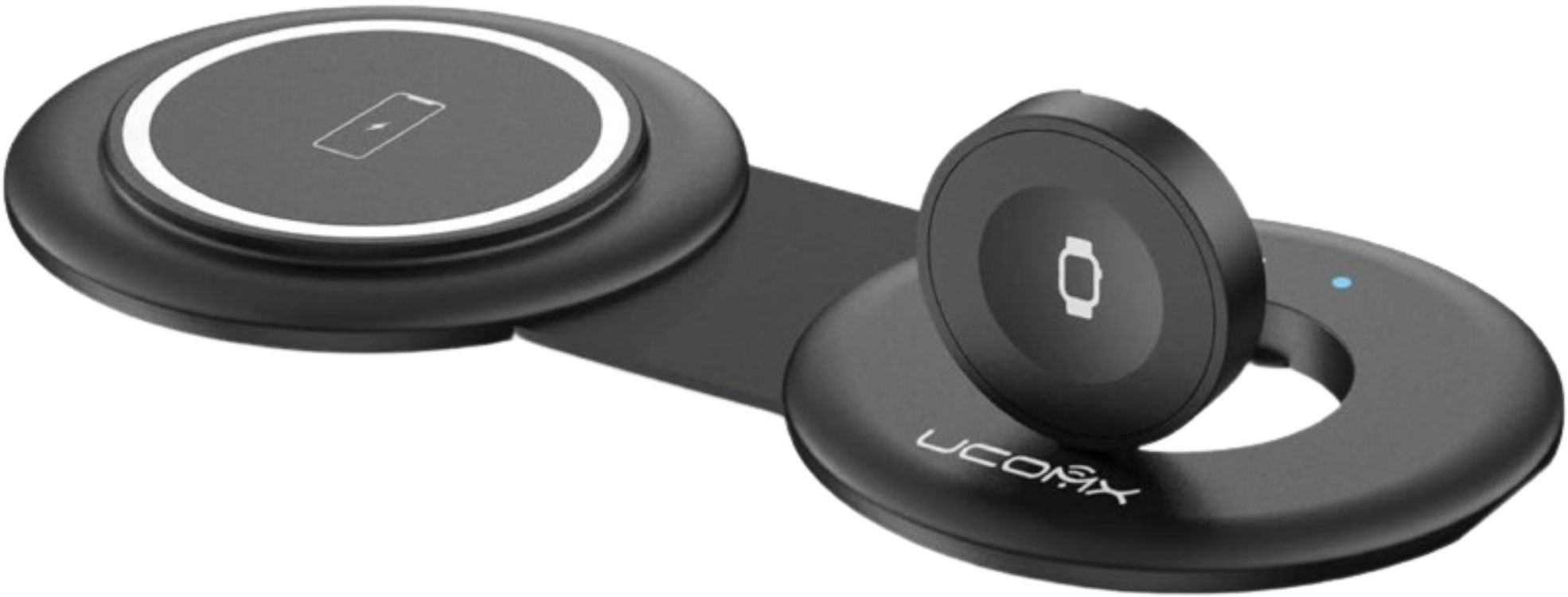 UCOMX Nano Mini Magnetic 2 in 1 Wireless Charger - Black by UCOMX - Refurbished - Very Good condition - US$26.88