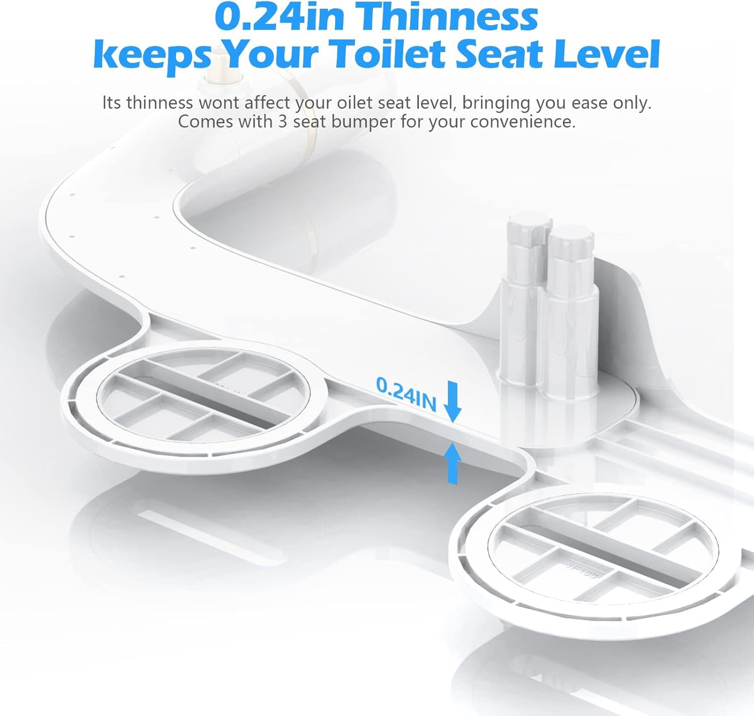 Uncahome Bidet Toilet Seat Attachment Non-Electric Dual Nozzle - White by Uncahome - Image 3