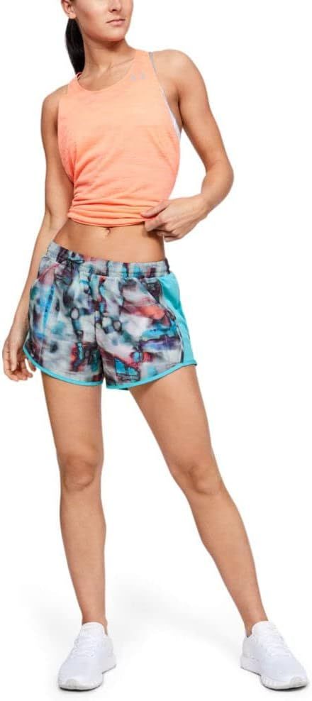 Under Armour Women's Fly-by Printed Shorts S - Breathtaking Blue / White by Under Armour - Image 2
