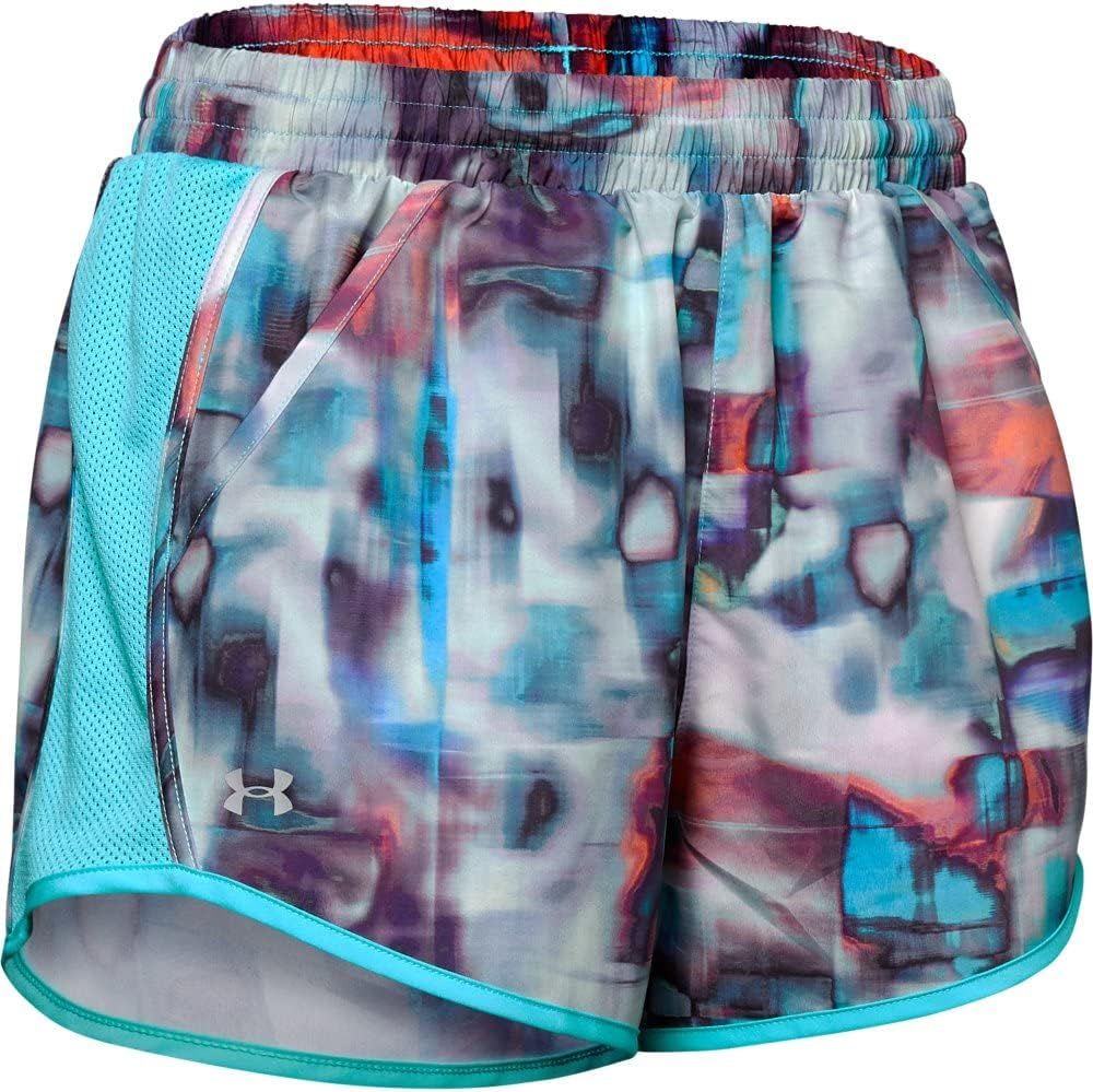 Under Armour Women's Fly-by Printed Shorts S - Breathtaking Blue / White by Under Armour - Image 4