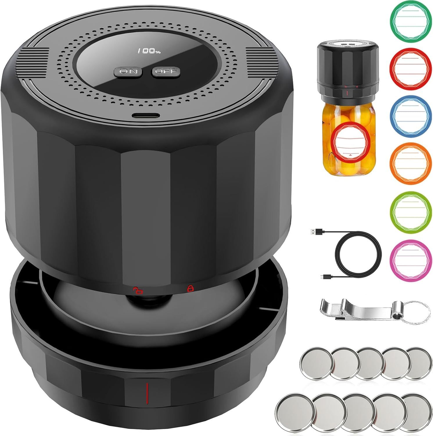 Unerver M11 Electric Mason Jar Vacuum Sealer - Black by Unerver - Refurbished - Very Good condition - US$34.62