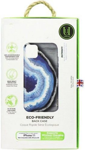 Unique London Eco-Friendly Back Case for Apple iPhone 11 and XR - Blue Geode by Unique London - Refurbished - Brand New condition - US$8.78