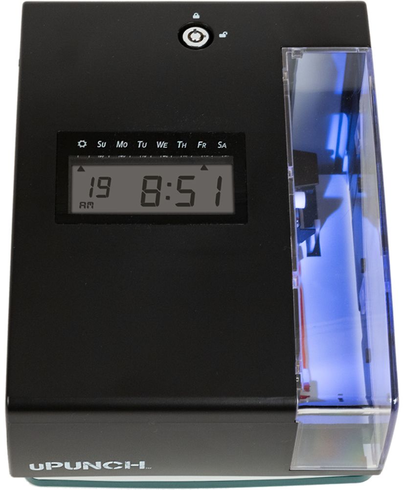 uPunch CR1000 Digital Time Clock and Date Stamp with 50 Time Cards - Black by uPunch - Image 3