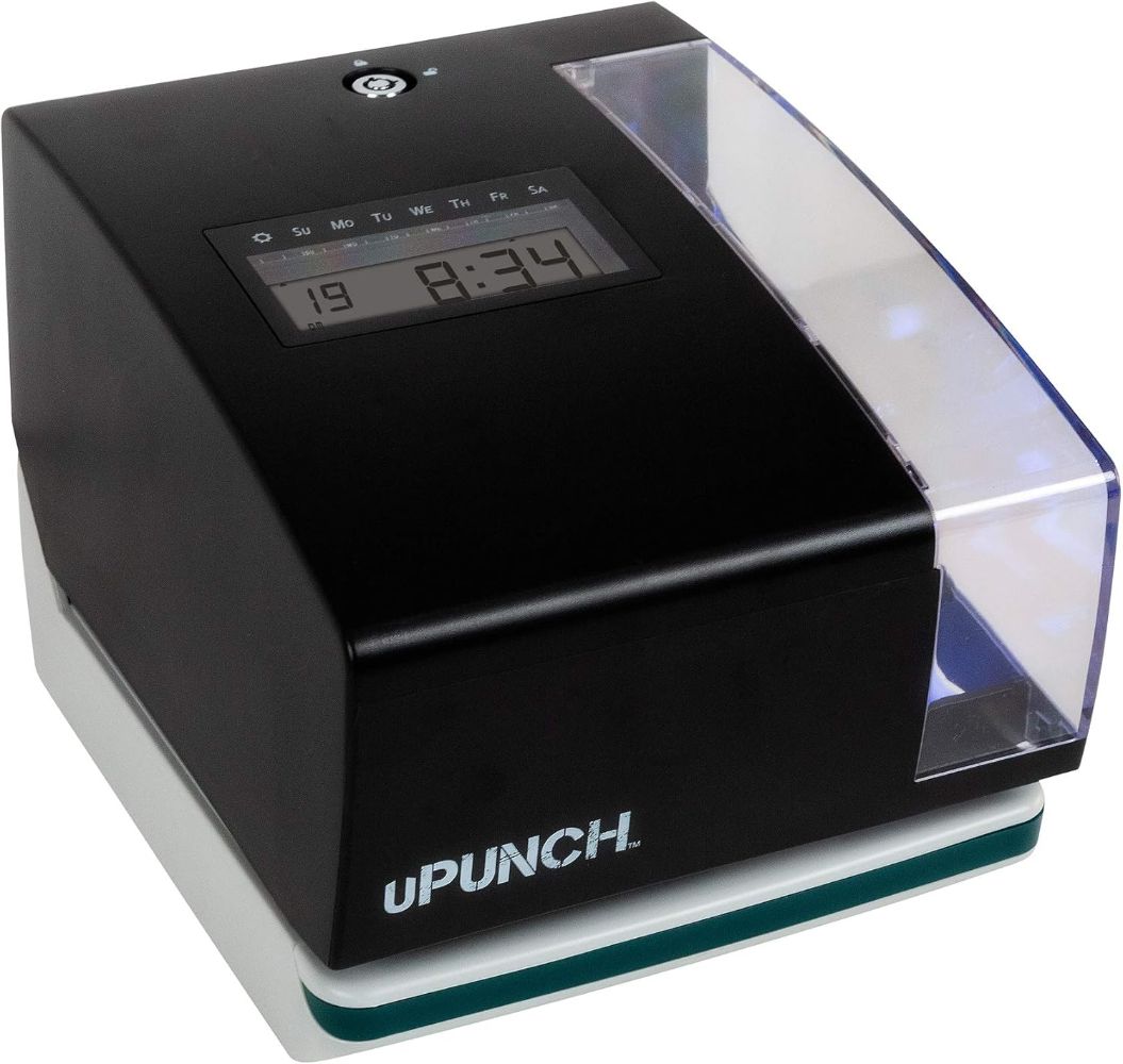 uPunch CR1000 Digital Time Clock and Date Stamp with 50 Time Cards - Black by uPunch - Image 5