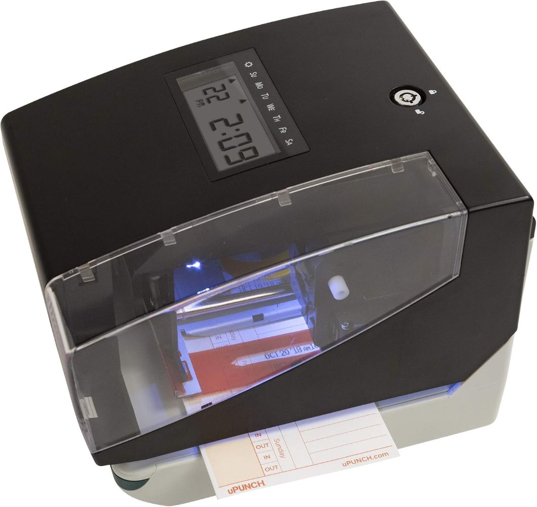 uPunch CR1000 Digital Time Clock and Date Stamp with 50 Time Cards - Black by uPunch - Image 6