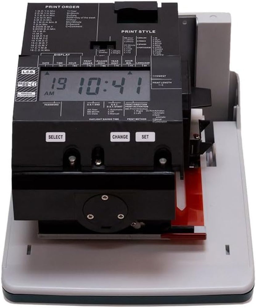 uPunch CR1000 Digital Time Clock and Date Stamp with 50 Time Cards - Black by uPunch - Image 8