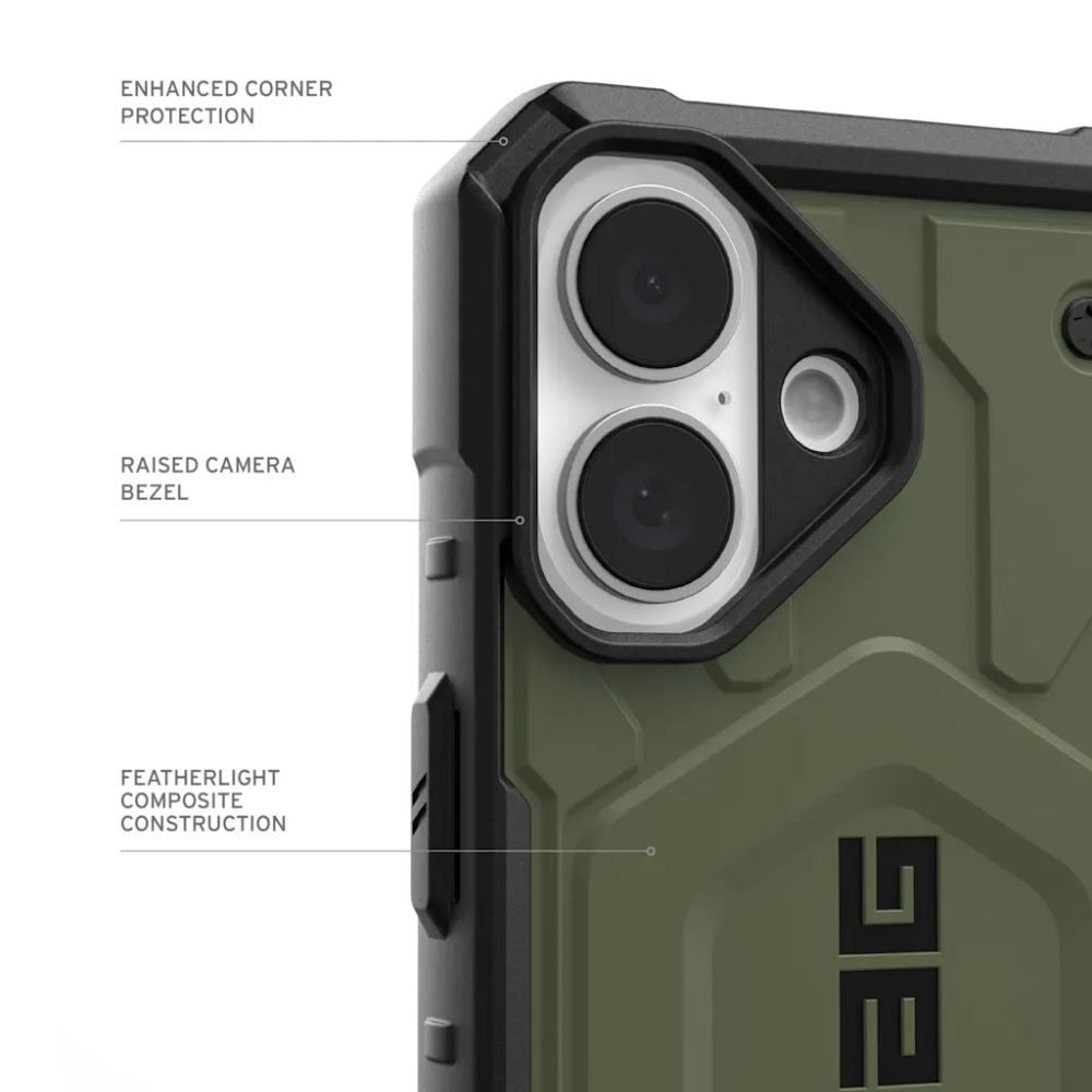 Urban Armor Gear Pathfinder Phone Case with MagSafe for iPhone 16 Plus - Olive Drab - Brand New by Urban Armor Gear - Refurbished - Brand New condition - Image 6