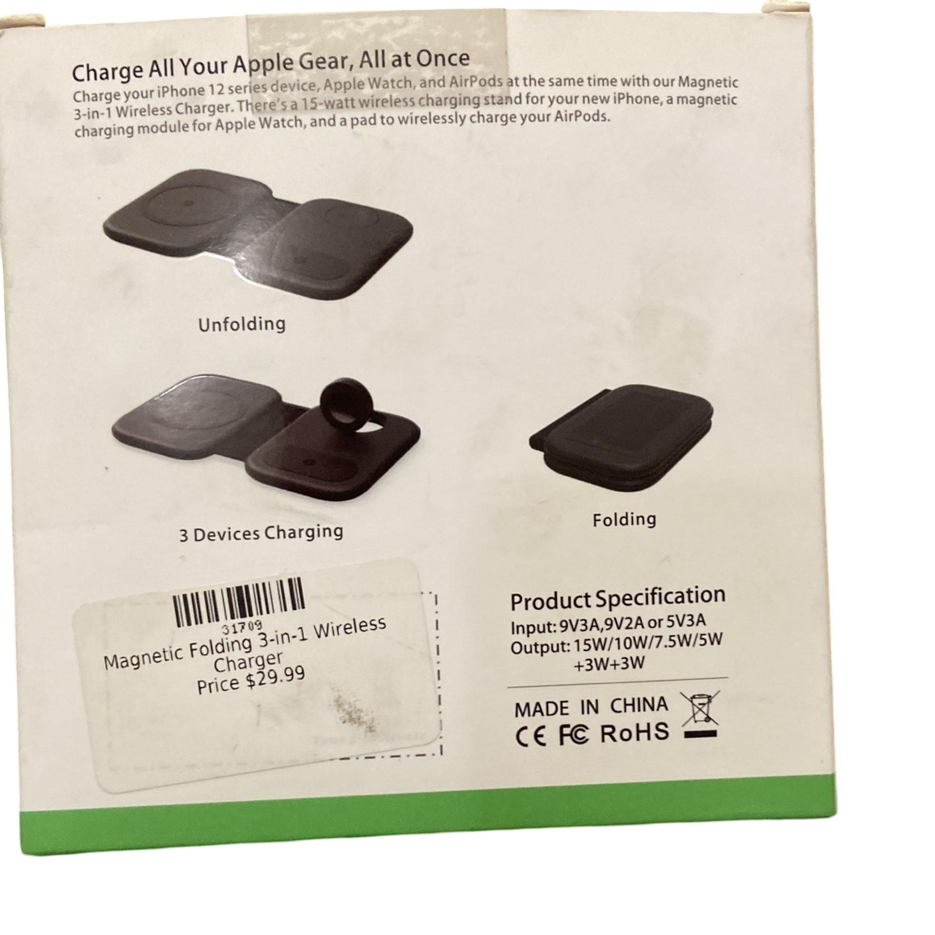 Van Sicklen Magnetic Folding 3-IN-1 Wireless Charger for Apple - Black by Van Sicklen - Image 2