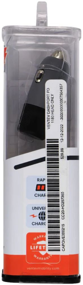 Ventev 20W DashPort R1240 USB C Car Charger - Dark Grey by Ventev - Refurbished - Brand New condition - US$8.98