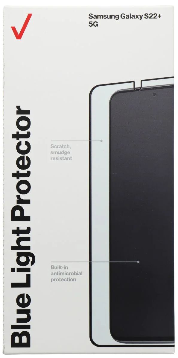 Verizon Blue Light Tempered Glass Screen Protector for Samsung Galaxy S22+ 5G - Clear by Verizon - Refurbished - Brand New condition - US$13.09
