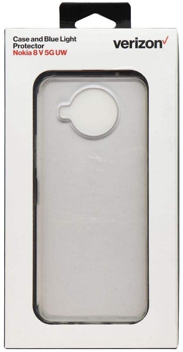 Verizon Clear Phone Case and Blue Light Screen Protector for Nokia 8 V 5G UW - Clear by Verizon - Refurbished - Good condition - US$20.98