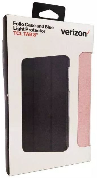 Verizon Folio Tablet Case and Blue Light Screen Protector for TCL Tab 8 - Pink by Verizon - Image 2