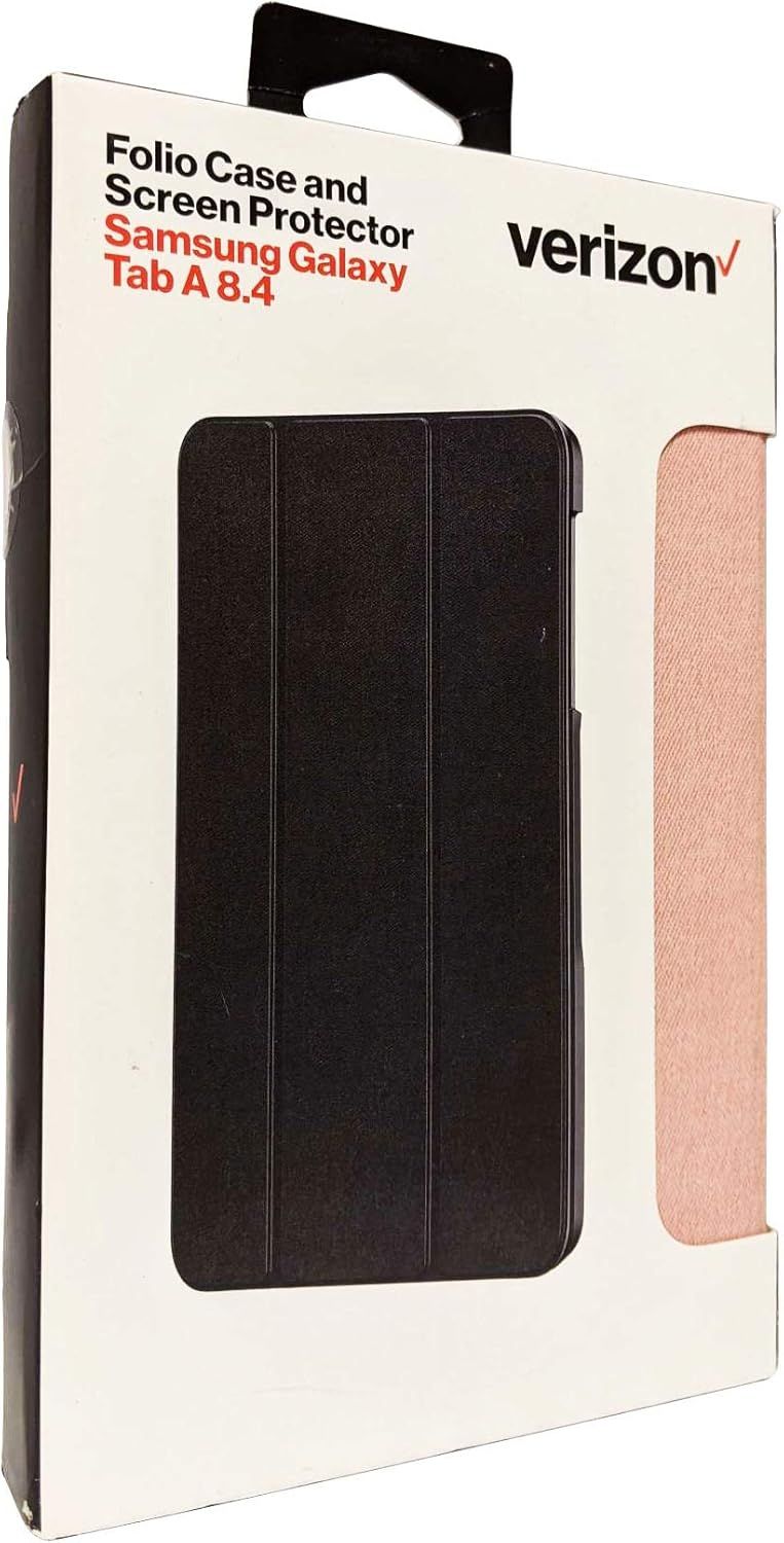 Verizon Folio Tablet Case and Screen Protector for Samsung Galaxy Tab A (8.4") - Pink by Verizon - Image 4