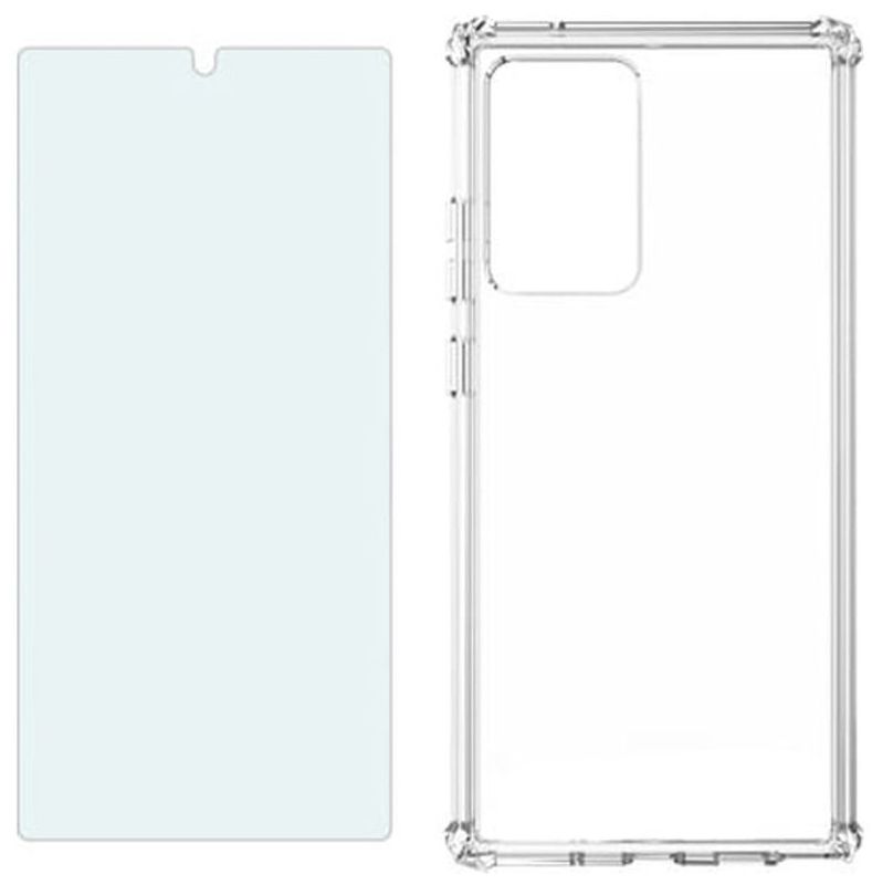 Verizon Phone Case and 2-Pack Blue Light Screen Protector for Samsung Galaxy Note20 Ultra 5G - Clear by Verizon - Refurbished - Good condition - US$20.98