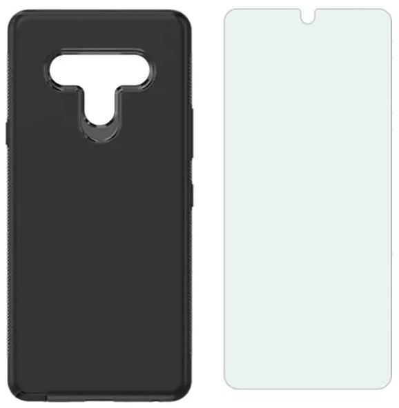 Verizon Rugged Phone Case and Blue Light Screen Protector for LG Stylo 6 - Black by Verizon - Refurbished - Brand New condition - US$20.98