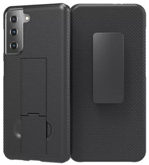 Verizon Shell and Holster Phone Case for Samsung Galaxy S21 5G - Black by Verizon - Refurbished - Very Good condition - US$20.98