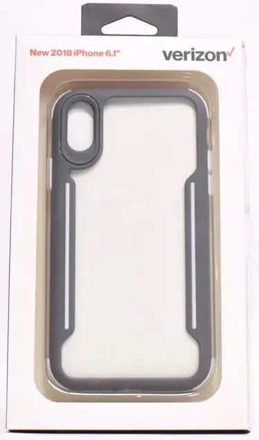 Verizon Slim Guard Clear Grip Phone Case for iPhone XR - Grey/White by Verizon - Refurbished - Very Good condition - Image 3