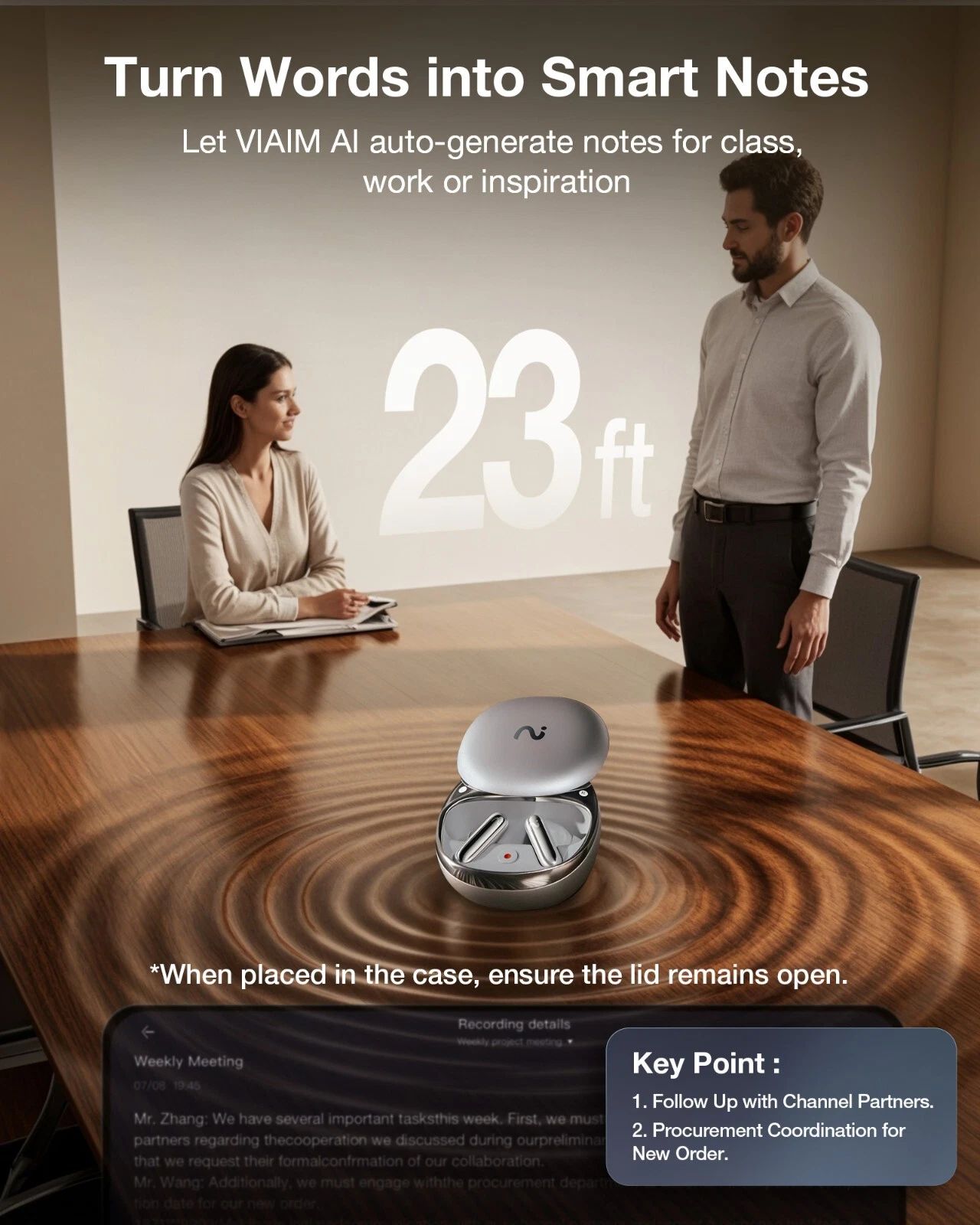 viaim RecDot AI Note Taking Recorder Wireless Earbuds - Black by viaim - Image 9